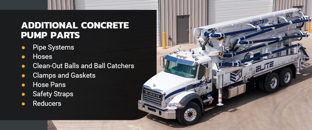 additional concrete pump parts