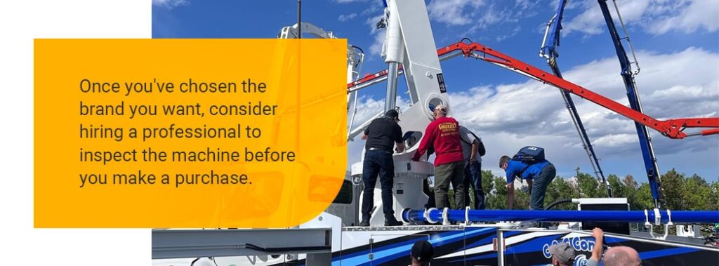 consider hiring a professional to inspect the machine before you make a purchase