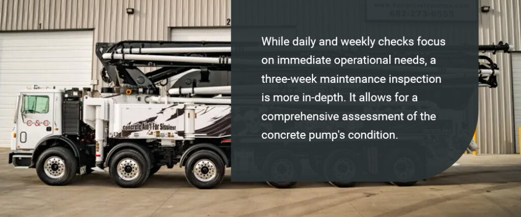 three-week maintenance checks