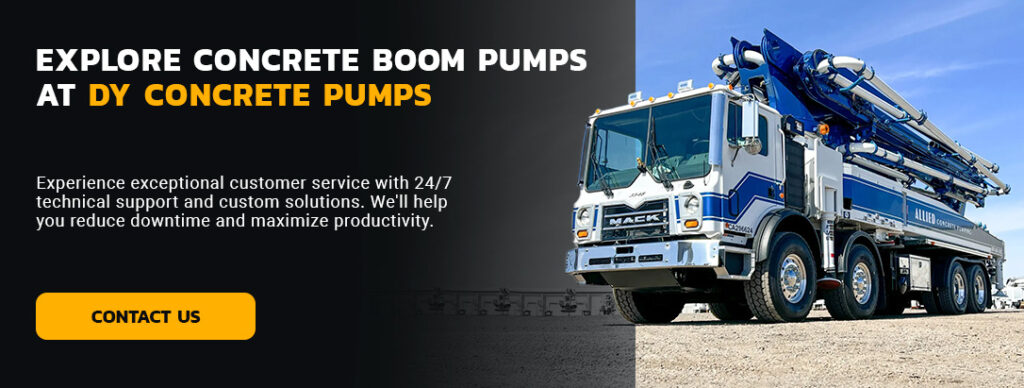 explore concrete boom pumps at DY Concrete Pumps