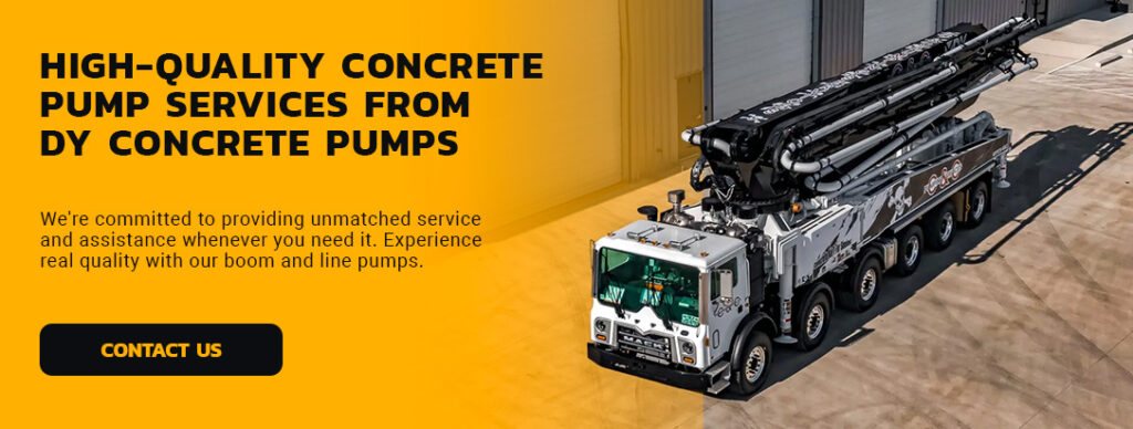 high quality concrete pump services from DY Concrete Pumps
