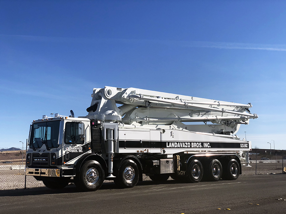 DY Concrete Pump manufactured for Landavazo Bros, Inc.