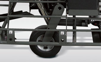integrated wheel set on a Wacker Neuson Trowel