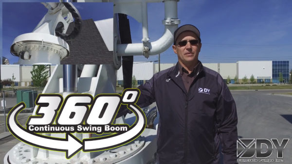 DY Concrete Pumps feature 360 continuous swing booms