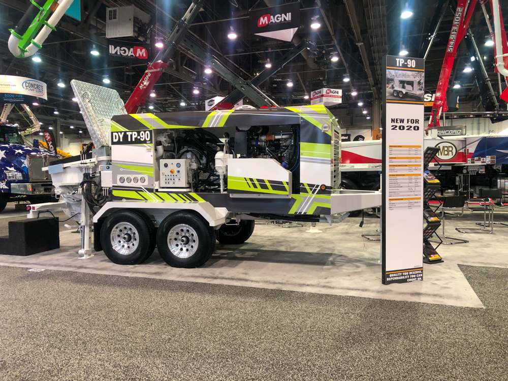 DY Concrete Pumps TP-90 on display at the WOC event