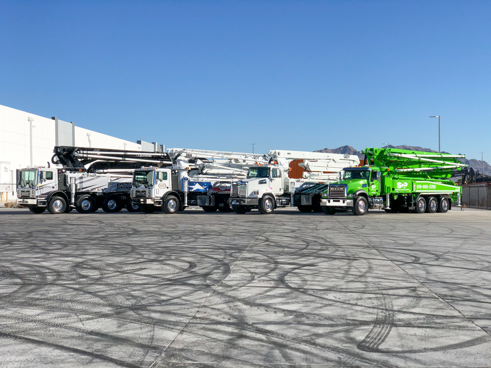 concrete pumps manufactured by DY at the WOC event