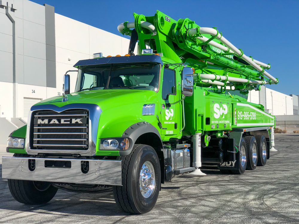 Southern Concrete Pumping DY concrete pump with Mack chassis