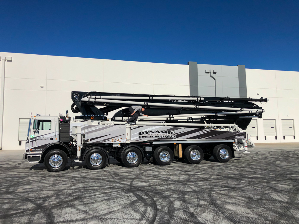 DY 57X-6RZ pump manufactured for Dynamic Concrete Pumping outside of the WOC event