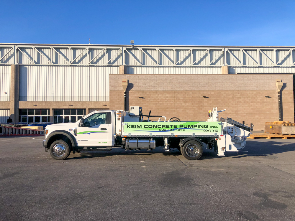 Keim Concrete Pumping line pump from DY Concrete Pumps at the WOC event